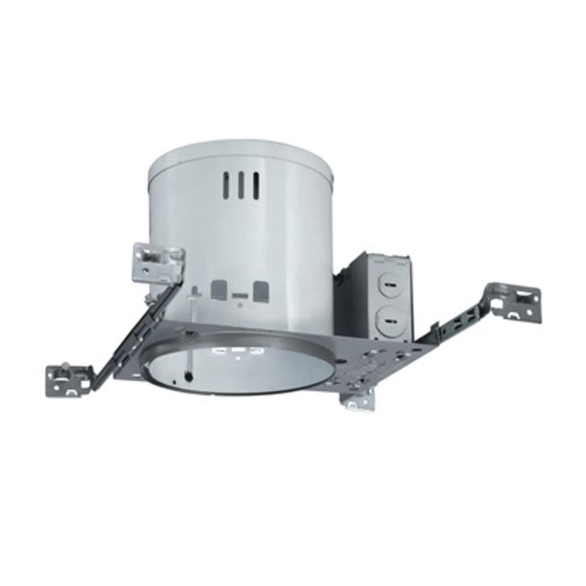 Acuity Brands JUNO® Air-Loc® TC2 New Construction Round Downlight Housing, Incandescent Lamp, Non-Insulated Insulation, 120 VAC, 6-7/8 in Ceiling Opening, Aluminum Housing